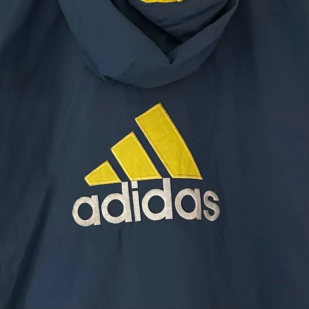 Vintage Adidas winter jacket full zip embroidered logo back 90s streetwear XL